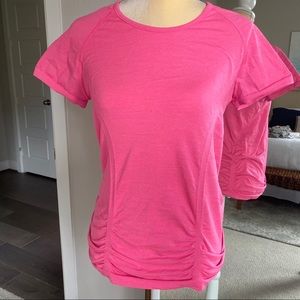 Athleta Track Ruched Workout Top